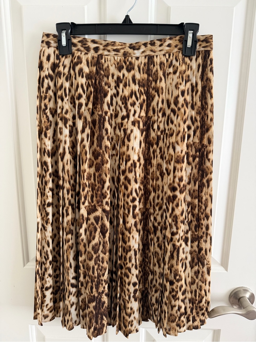 J.Crew Leopard Print Pleated Midi Skirt - Brown Animal Print